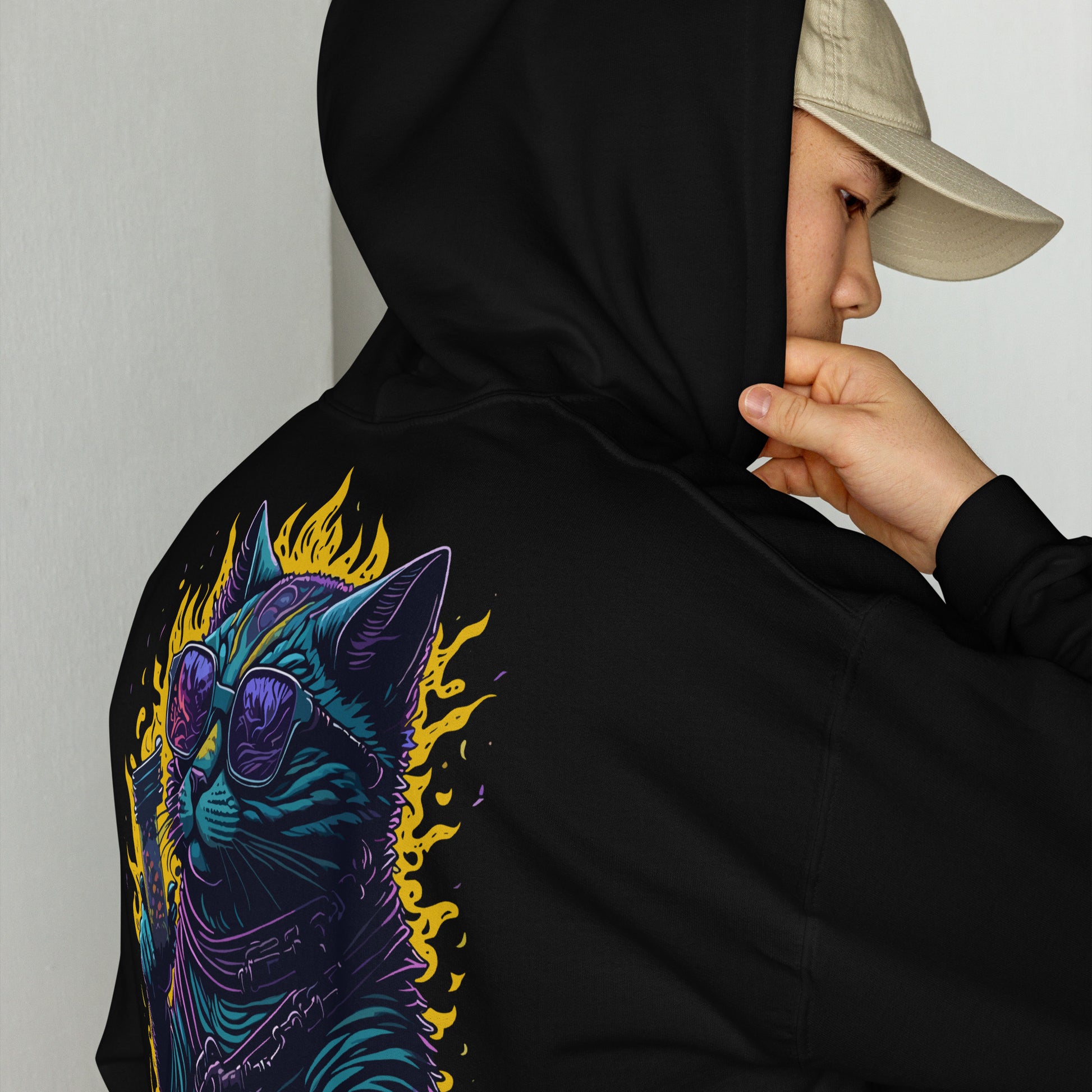 Psychedelic Trippy Cat Hoodie