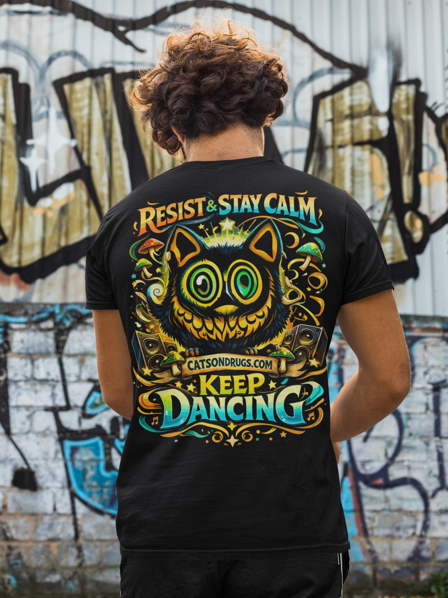 unisex techno rave t shirt design