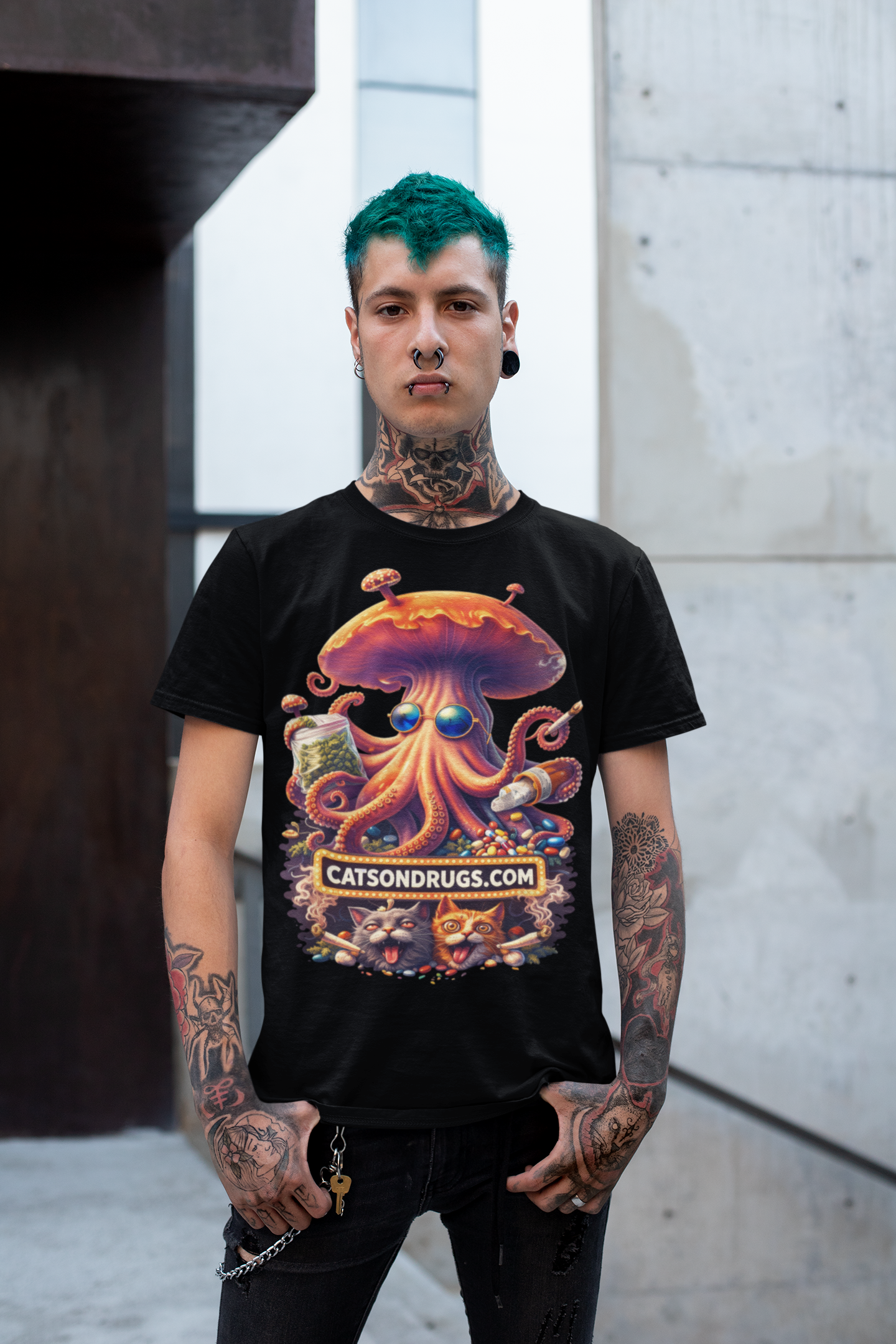 weird psychedelic animal shirt