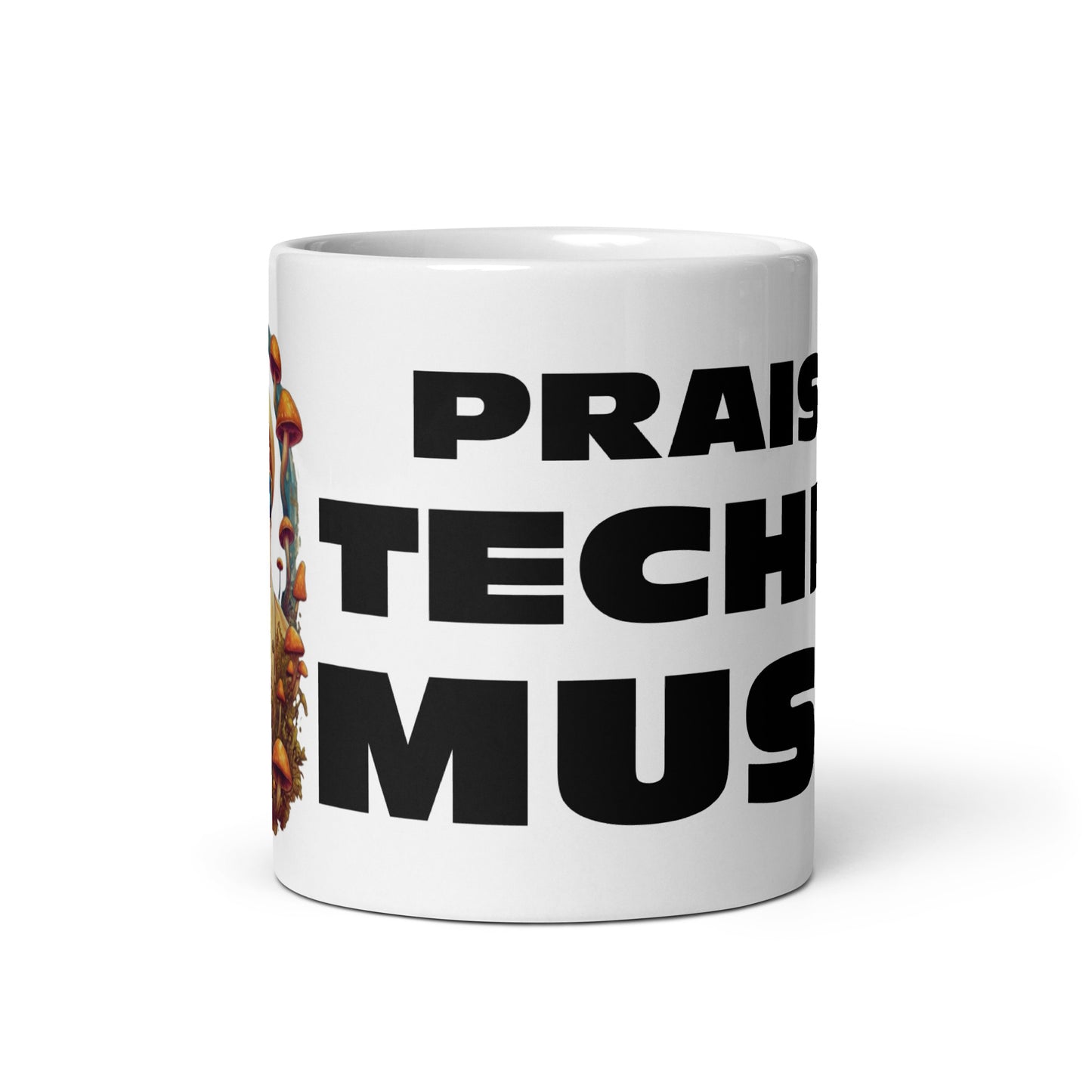Praise Techno Music – Weiße glänzende Tasse
