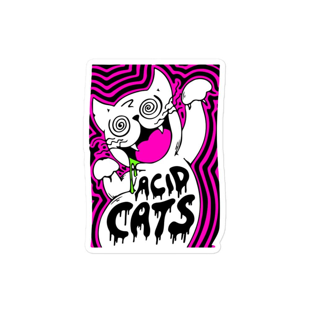 Acid Cats - Bubble-free stickers - CatsOnDrugs