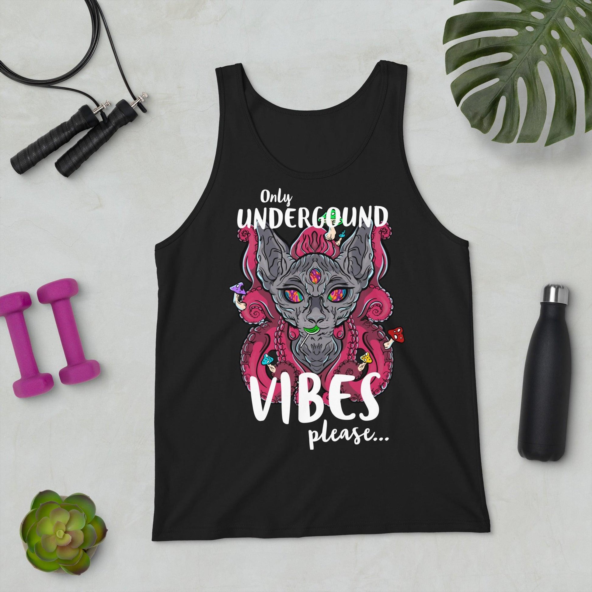 Only underground vibes, please - Unisex Tank Top - CatsOnDrugs